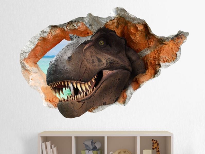 מדבקת דינוזאור  בקיר