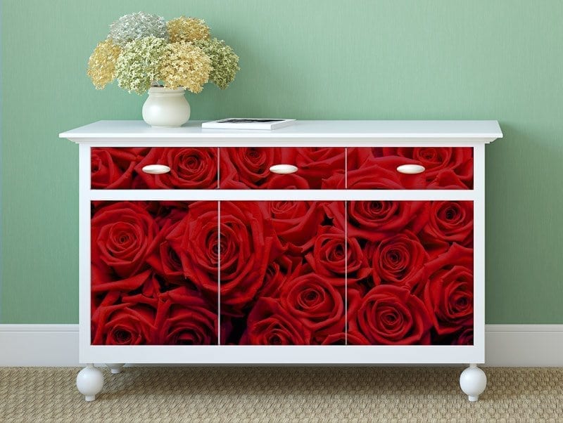 טפט רהיטים | ורדים אדומים