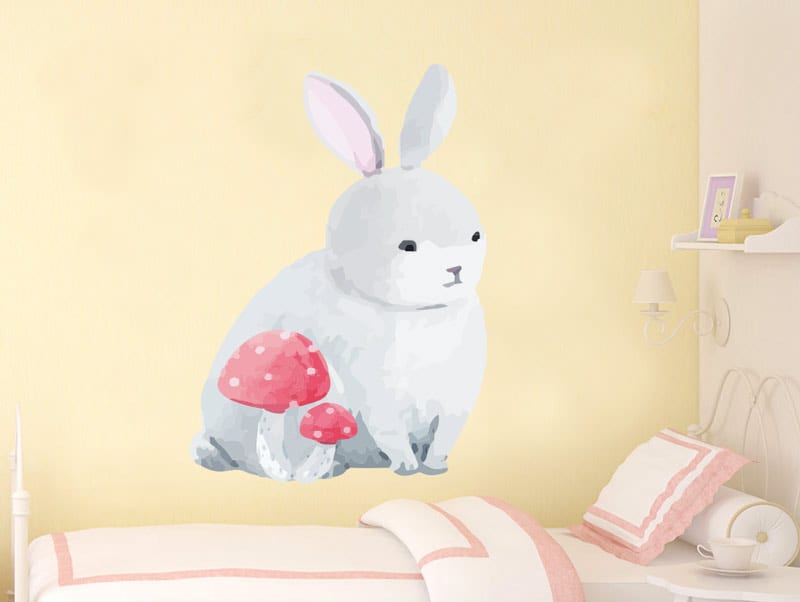 מדבקת קיר | ארנבון חמוד