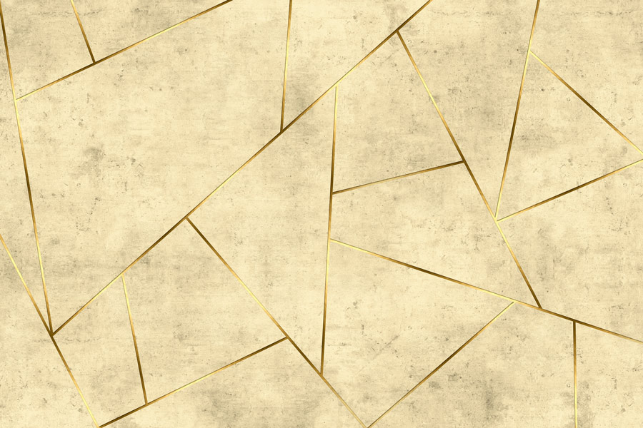 מדבקת טפט | צורות מעוצבות דמוי זהב