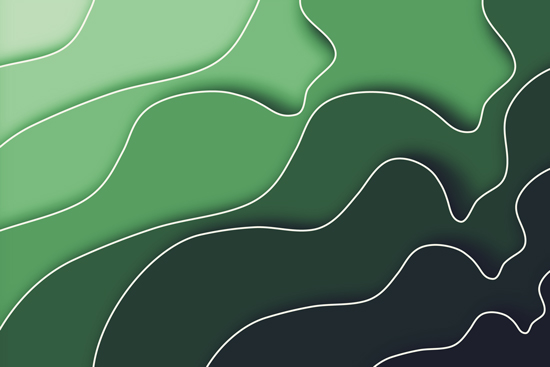 טפט - עיצוב צורני בגווני ירוק