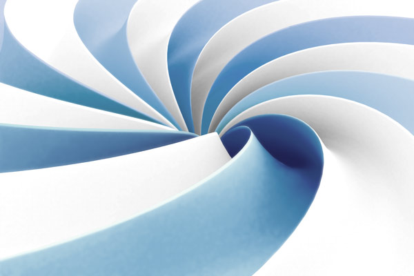 טפט | ספירלת תלת מימד בצבעים כחול ולבן