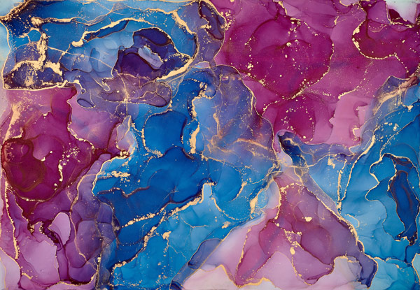 טפט – צורות שיש יוקרתי בצבעי סגול שזיף וכחול