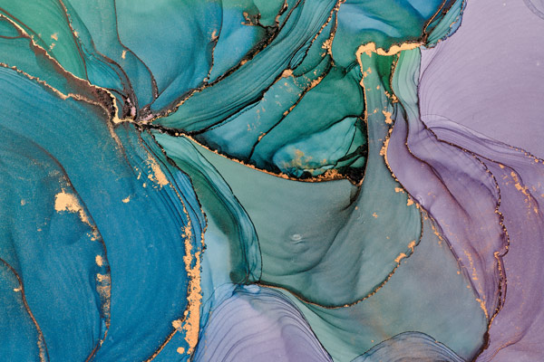 טפט – צורות שיש יוקרתי בצבע סגול וטורקיז