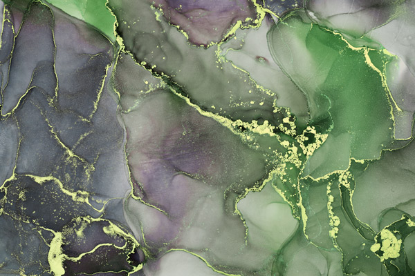טפט – צורות שיש יוקרתי בצבע ירוק ואפור