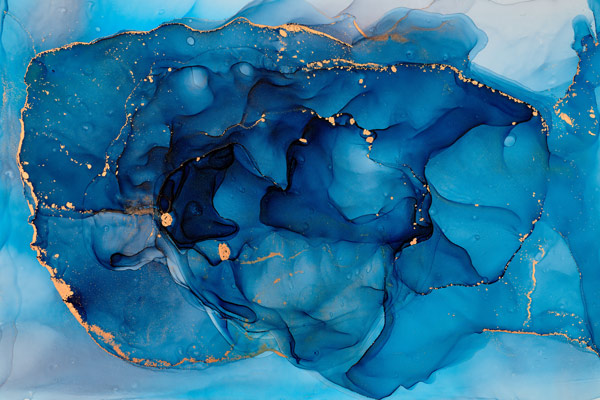 טפט – צורות שיש יוקרתי בגווני כחול עמוק