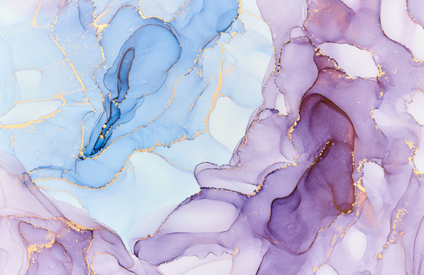 טפט – צורות שיש יוקרתי בצבע תכלת וסגול