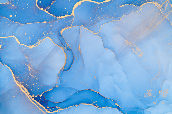 טפט – צורות שיש יוקרתי בגווני כחול וזהב