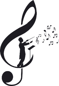 מדבקת קיר – מנצח בתזמורת