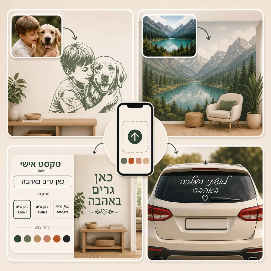 עיצוב אישי — הדפסה מותאמת