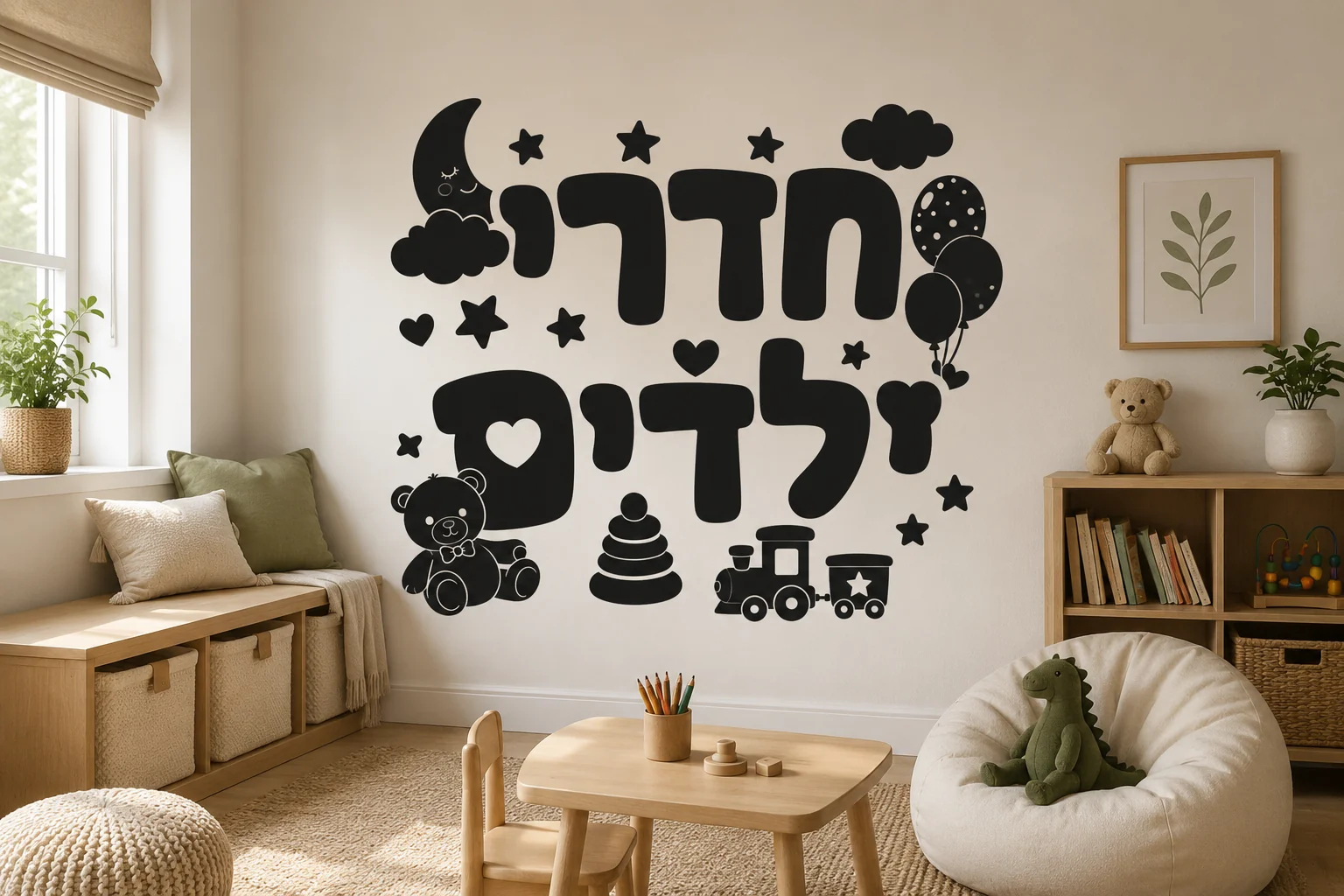 מדבקת קיר צבעונית לחדר ילדים