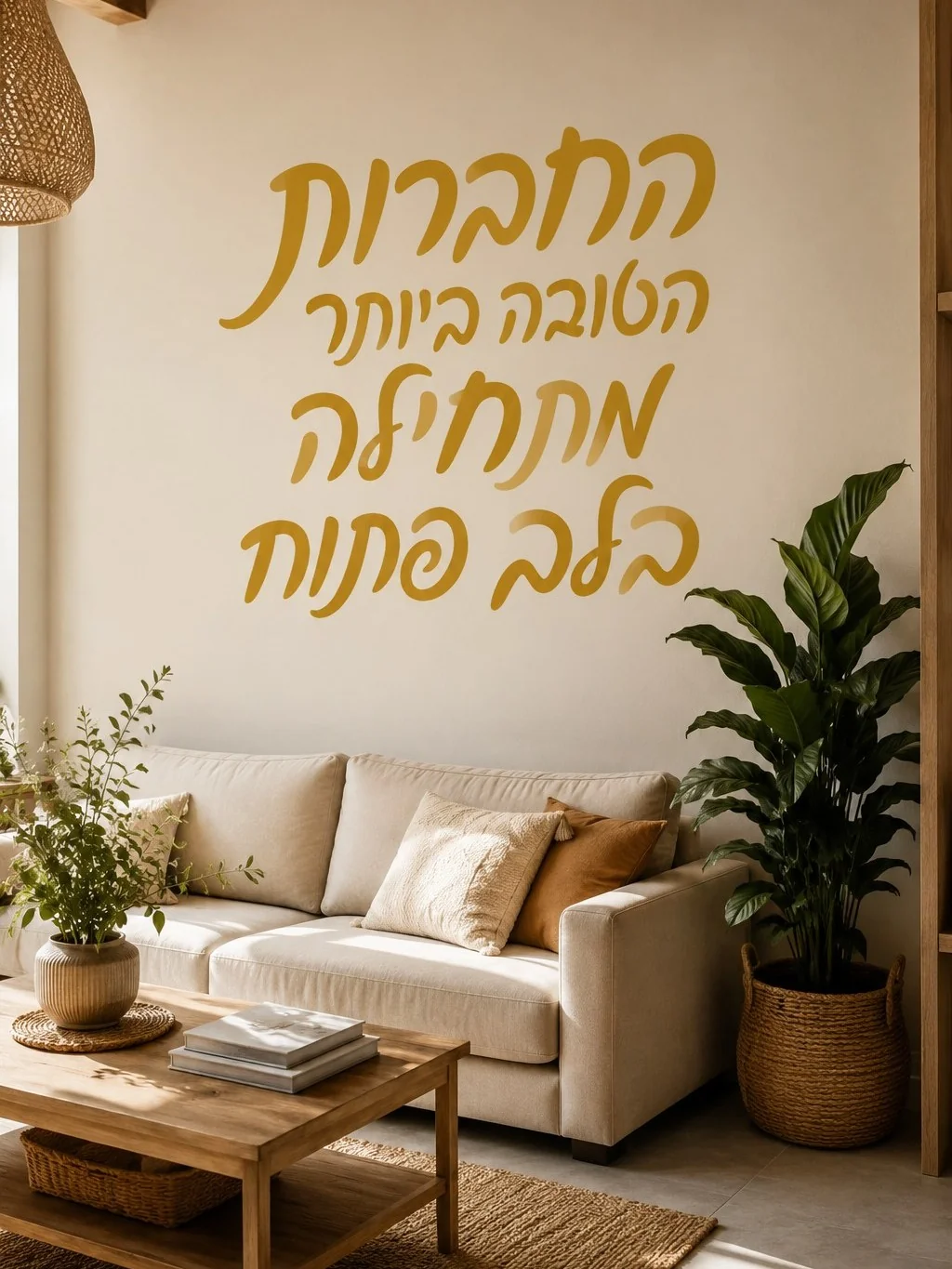 טקסט עברי נועז על רקע לבן