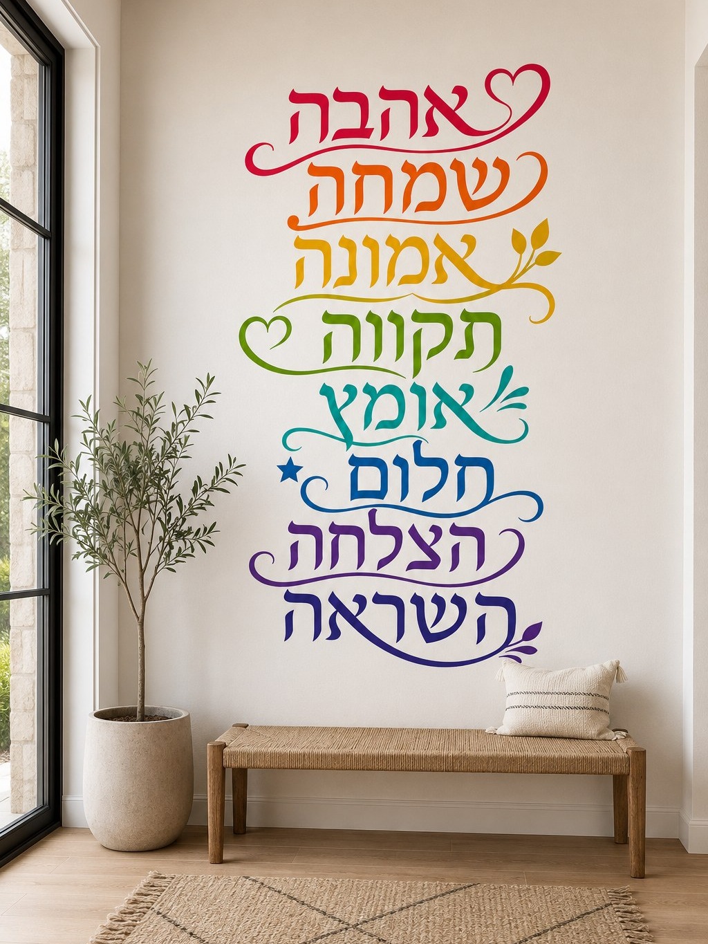 טיפוגרפיה מינימליסטית בהשראה עברית