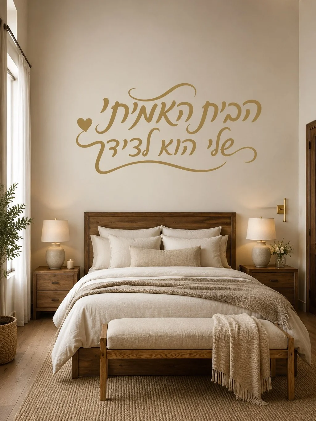 קליגרפיה עברית עם נגיעה של לב