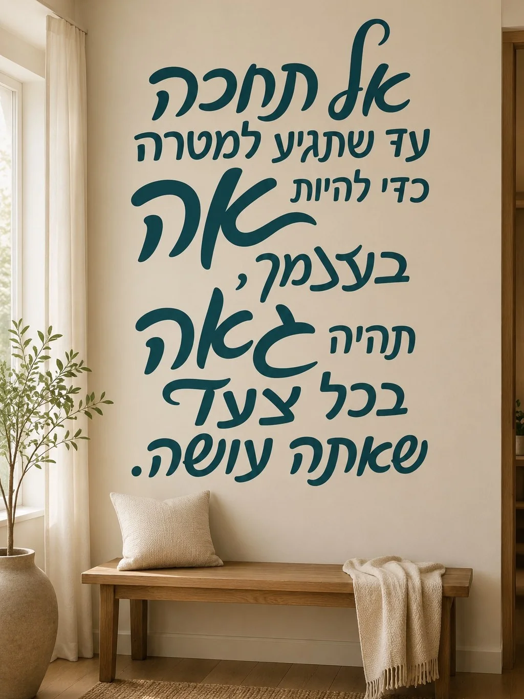 כתב עברי בולט על רקע לבן