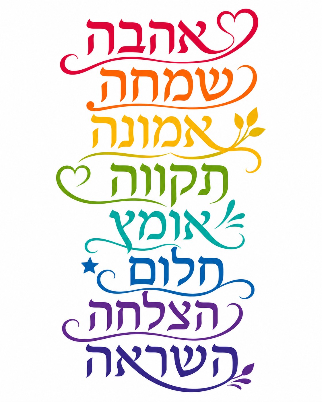 טיפוגרפיה מינימליסטית בהשראה עברית