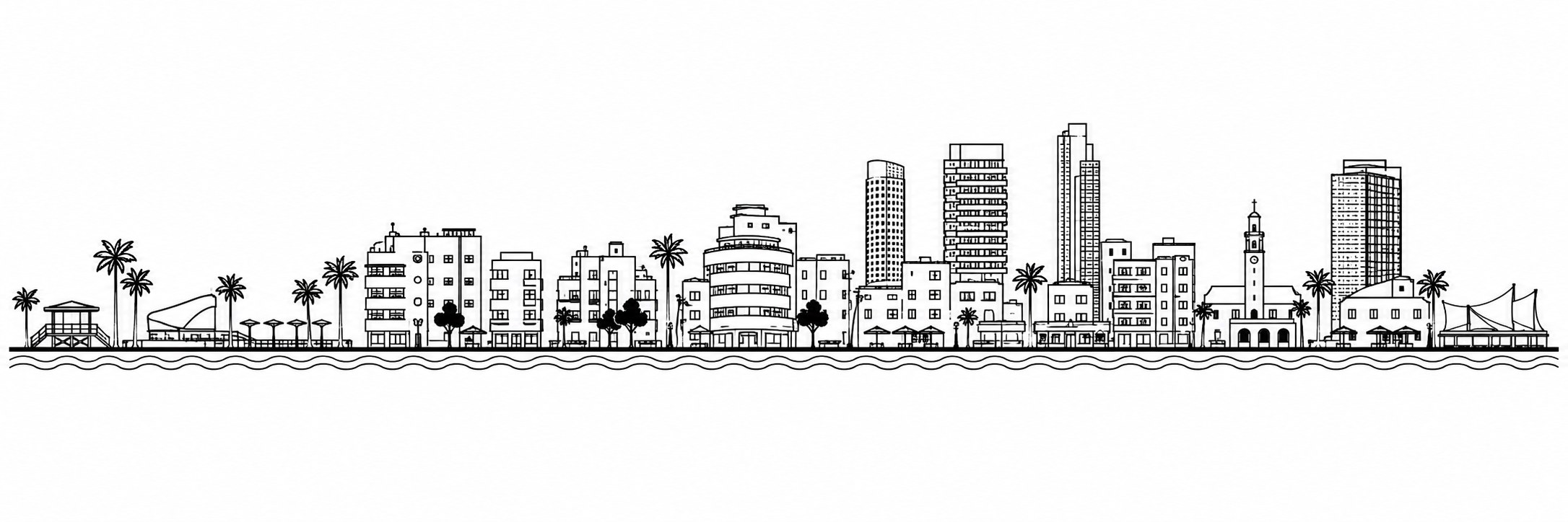 סקיצה אורבנית של תל אביב