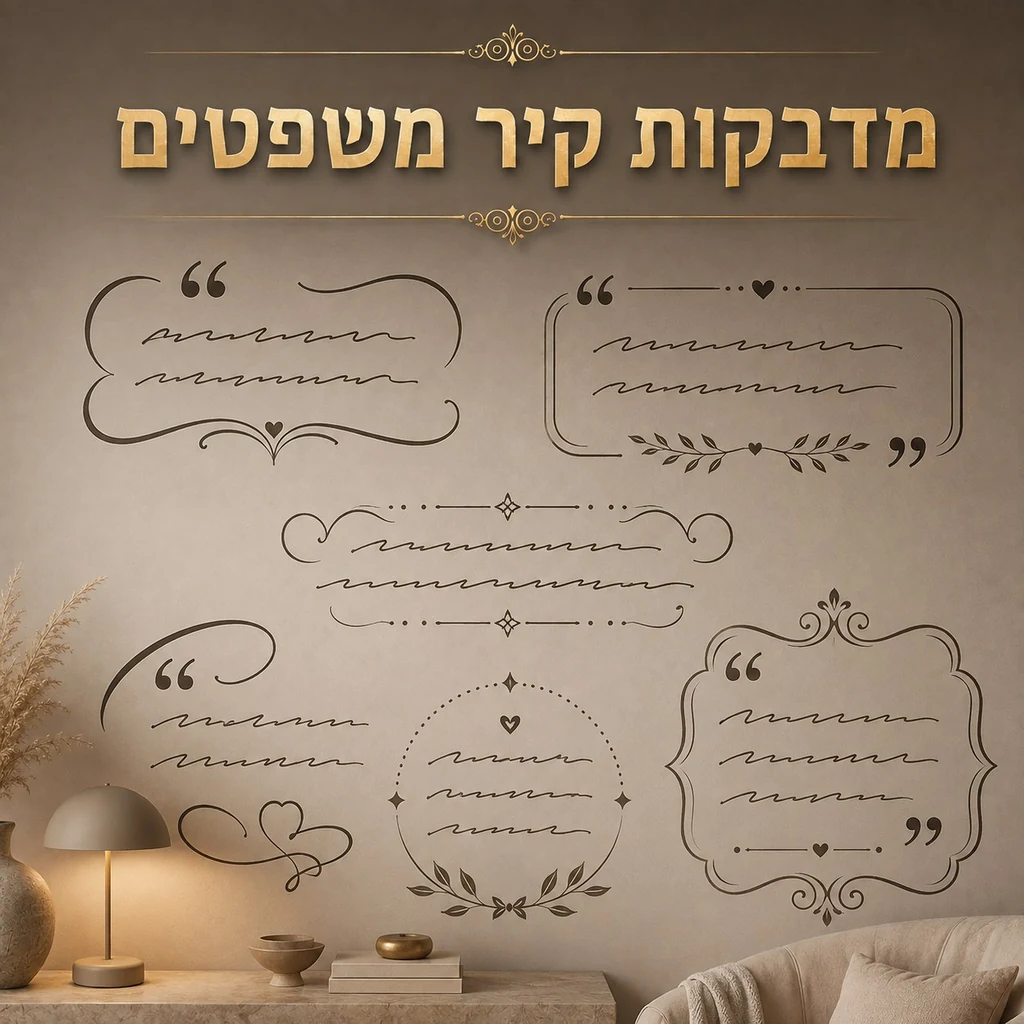 מדבקות קיר משפטים