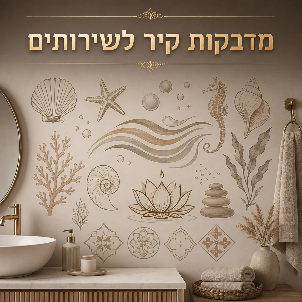 מדבקות קיר לשירותים
