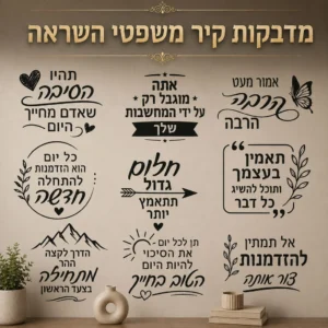 מדבקות קיר משפטי השראה