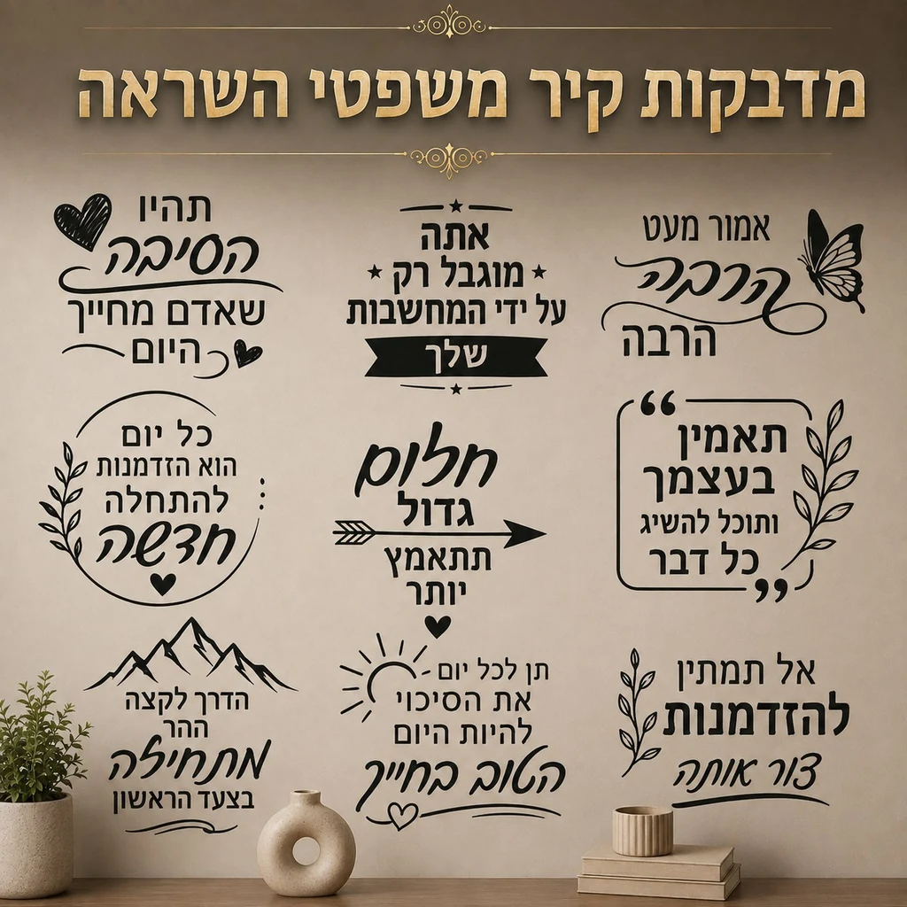 מדבקות קיר משפטי השראה