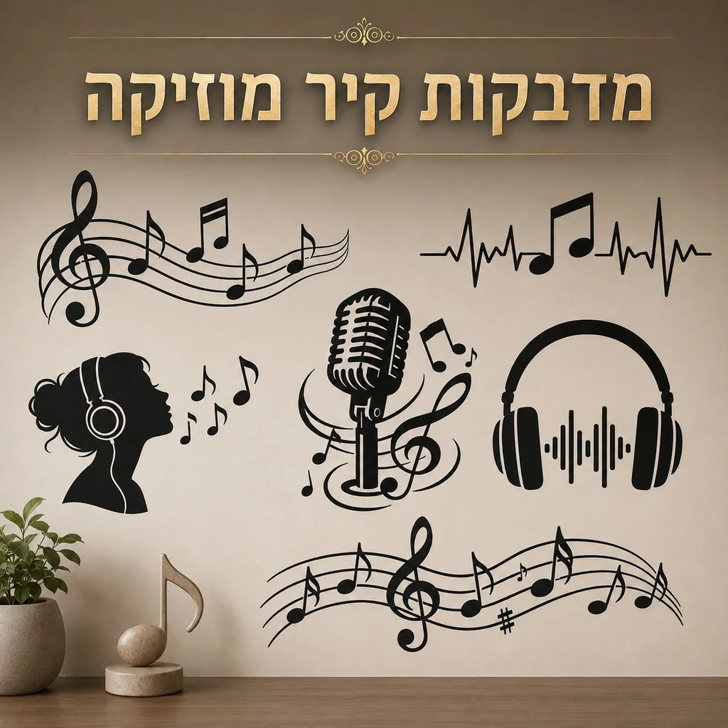 מדבקות קיר מוזיקה