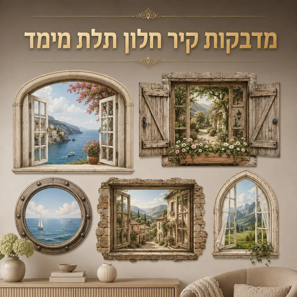 מדבקות קיר חלון תלת מימד