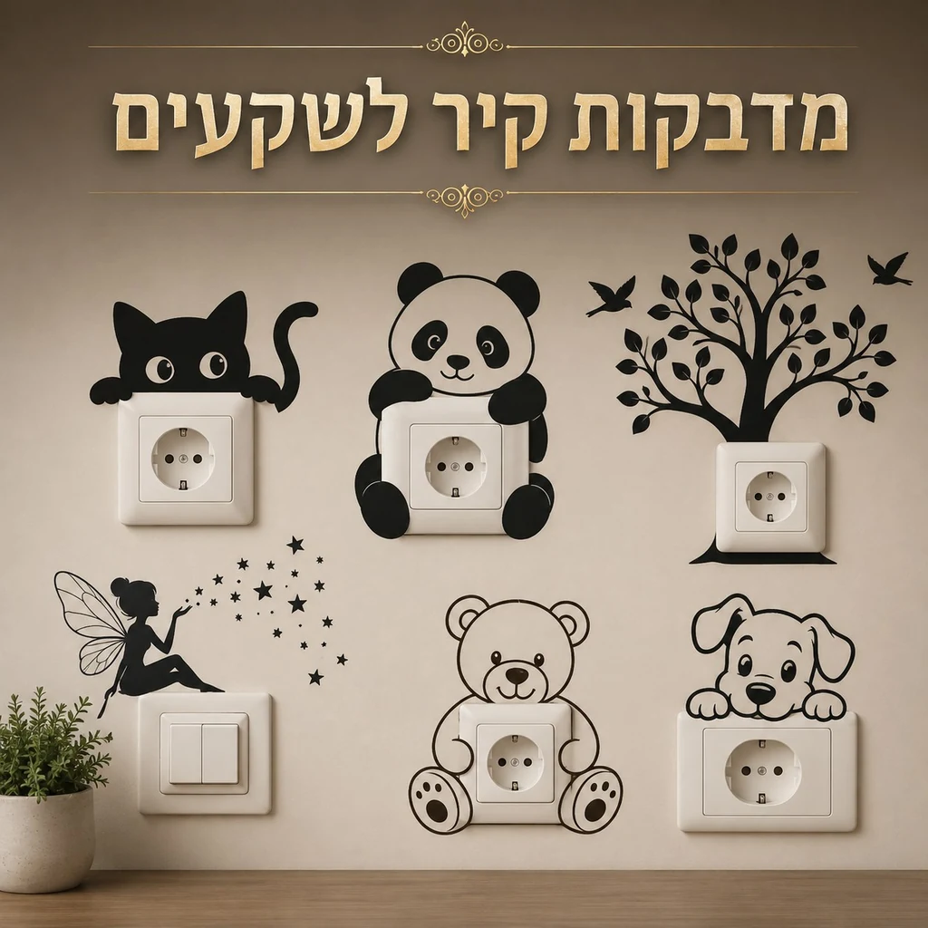 מדבקות קיר לשקעים