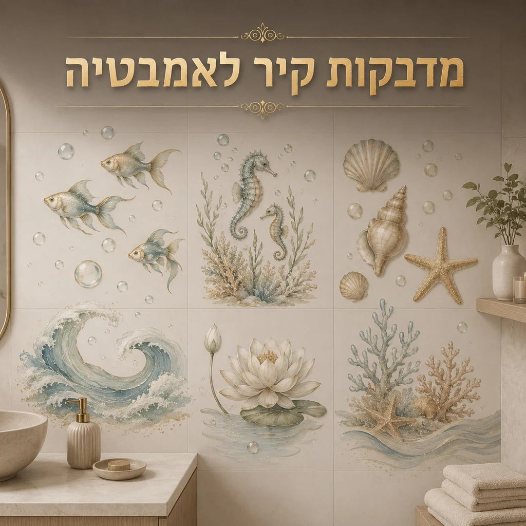 מדבקות קיר לאמבטיה