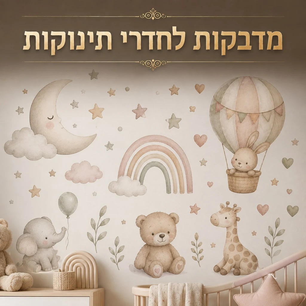 מדבקות לחדרי תינוקות