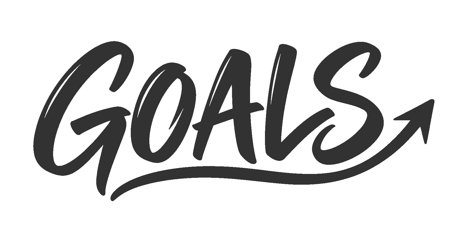 GOALS – עיצוב שחור עם חץ